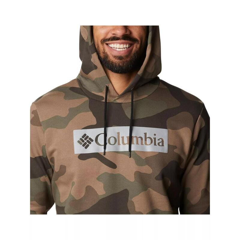 Kapuzenpullover M Columbia Logo Printed Hoodie Herren - grün