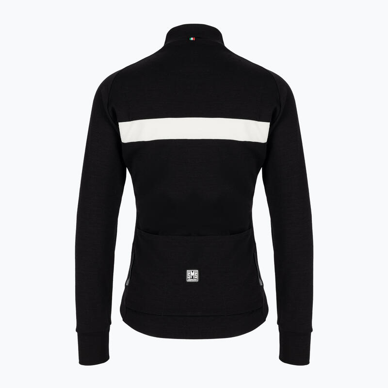 Férfi Santini Adapt Wool Thermal Jersey kerékpáros melegítő pulóver