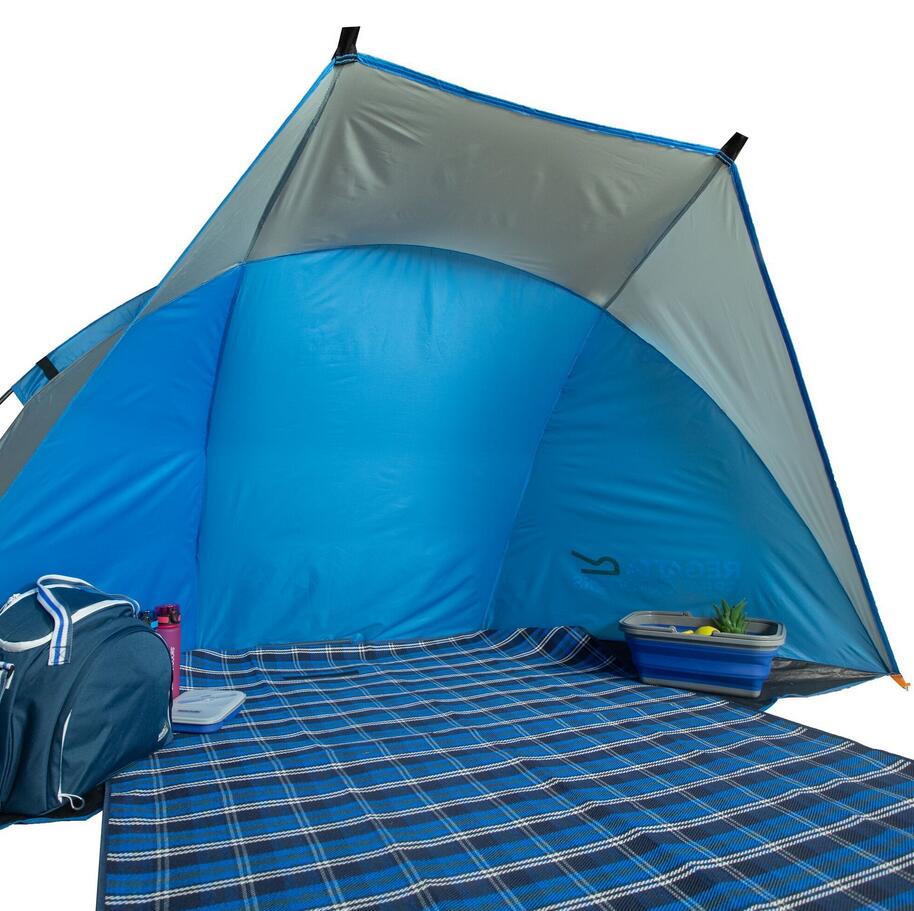 Tahiti Adults' Camping Beach Shelter - Oxford Blue Seal Grey 6/7