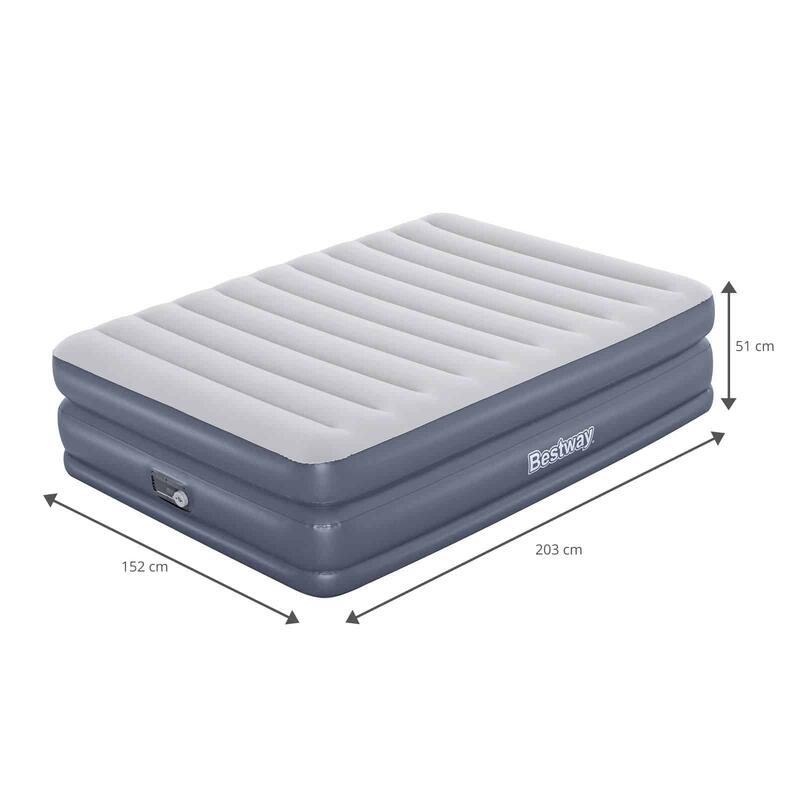 Bestway TriTech QuadComfort Luftbett mit integrierter Pumpe 203 x 152 x 51 cm