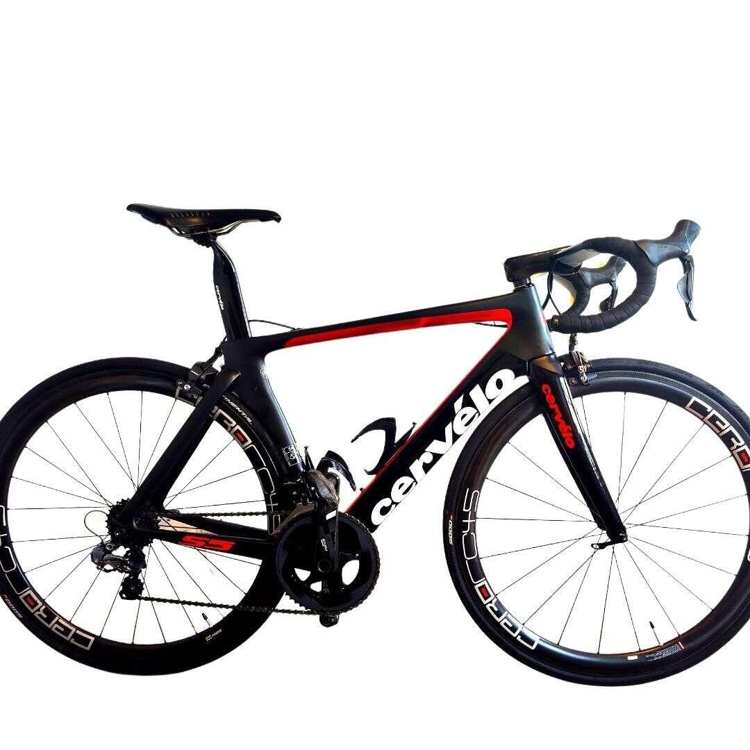 Segunda Vida Bicicleta Carretera Adulto Cervelo S5 Negra Roja Ultegra Di2