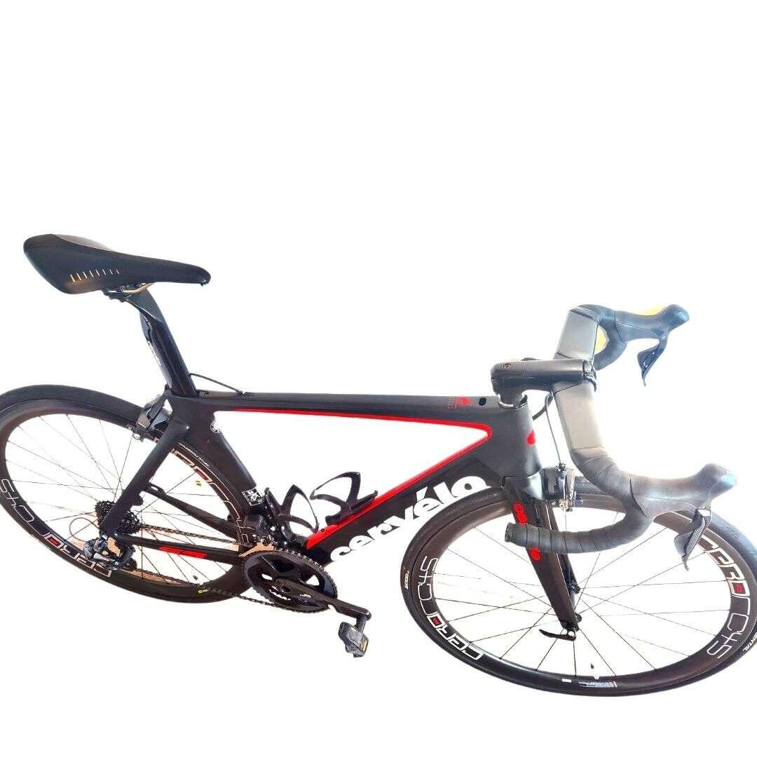 Segunda Vida Bicicleta Carretera Adulto Cervelo S5 Negra Roja Ultegra Di2