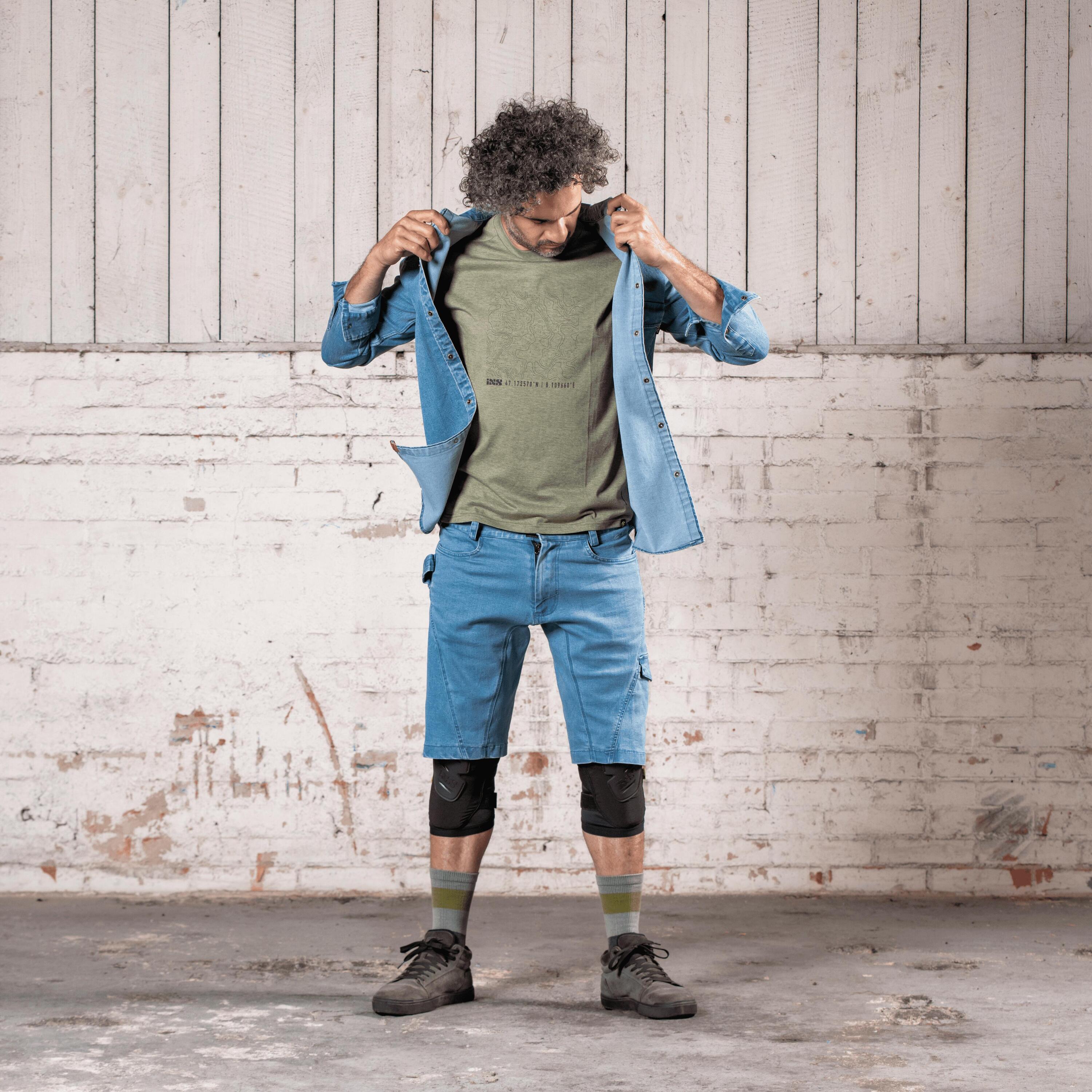 Short en denim organique Carve Digger - Bleu délavé 6/7
