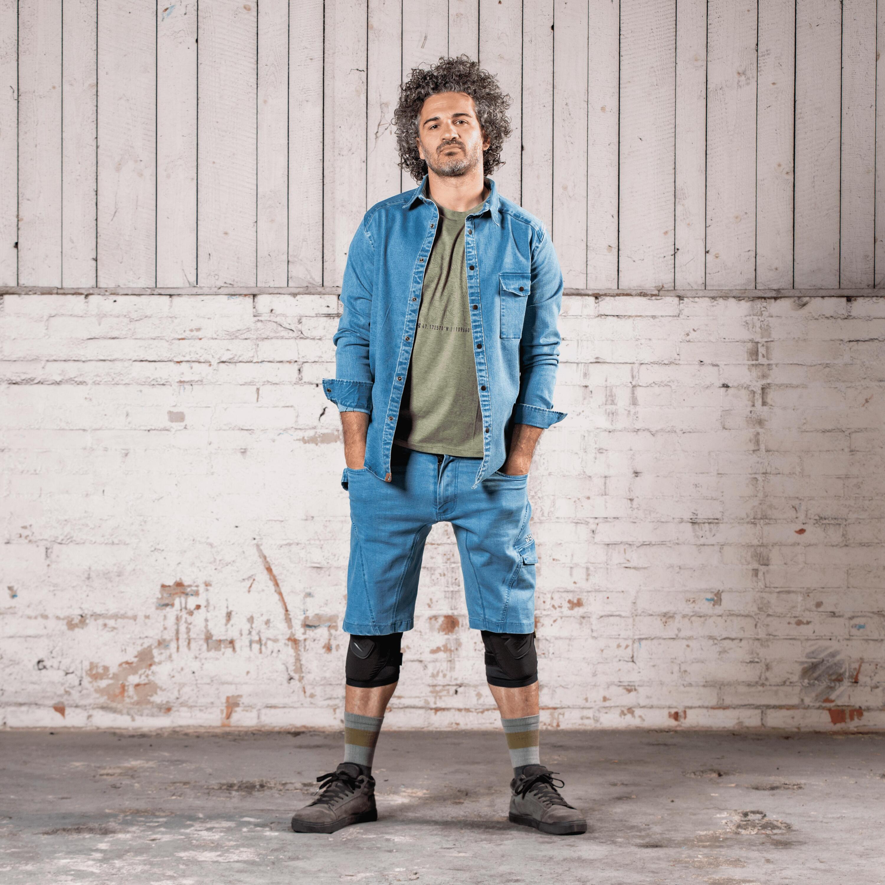 Short en denim organique Carve Digger - Bleu délavé 5/7