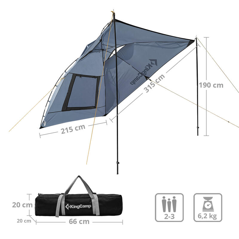 Heckzelt Compass VW Bus Vor Zelt SUV Van Pavillon Tarp Camping 2000 mm