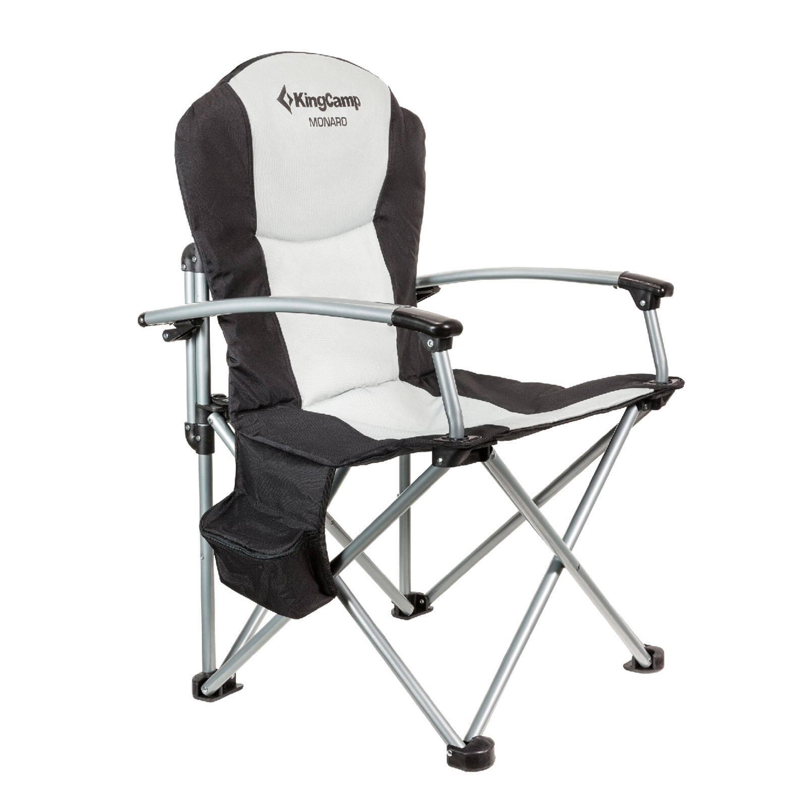 KINGCAMP Campingstoel Camping klapstoel hoge rug opvouwbare tuin vissen koeltas 160kg