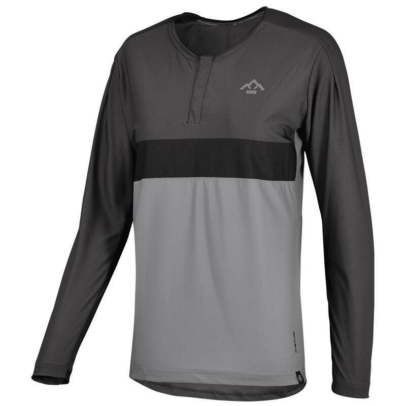 Flow XTG Women's Long Sleeve Henley - Graphite/Black