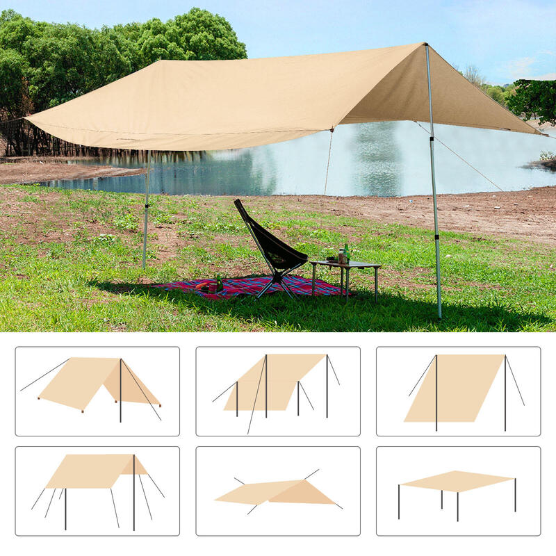 Tarp Khan T Taud de soleil Camping Vent Protection Devant Tente Bâche Coton