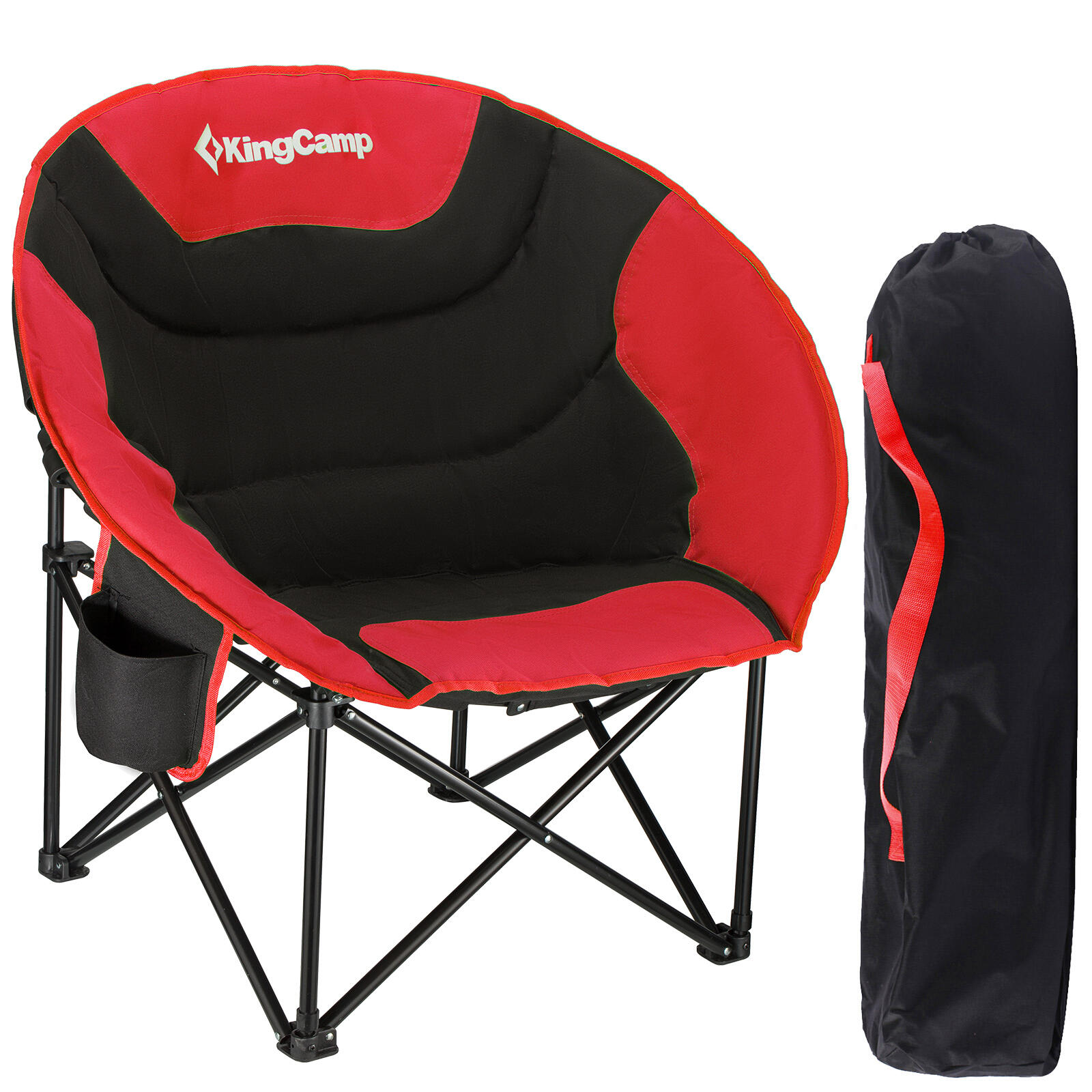 Kingcamp - Chaise De Camping Moonchair L Pliante Outdoor 120kg - Chaise - Rouge - Taille Unique - Decathlon