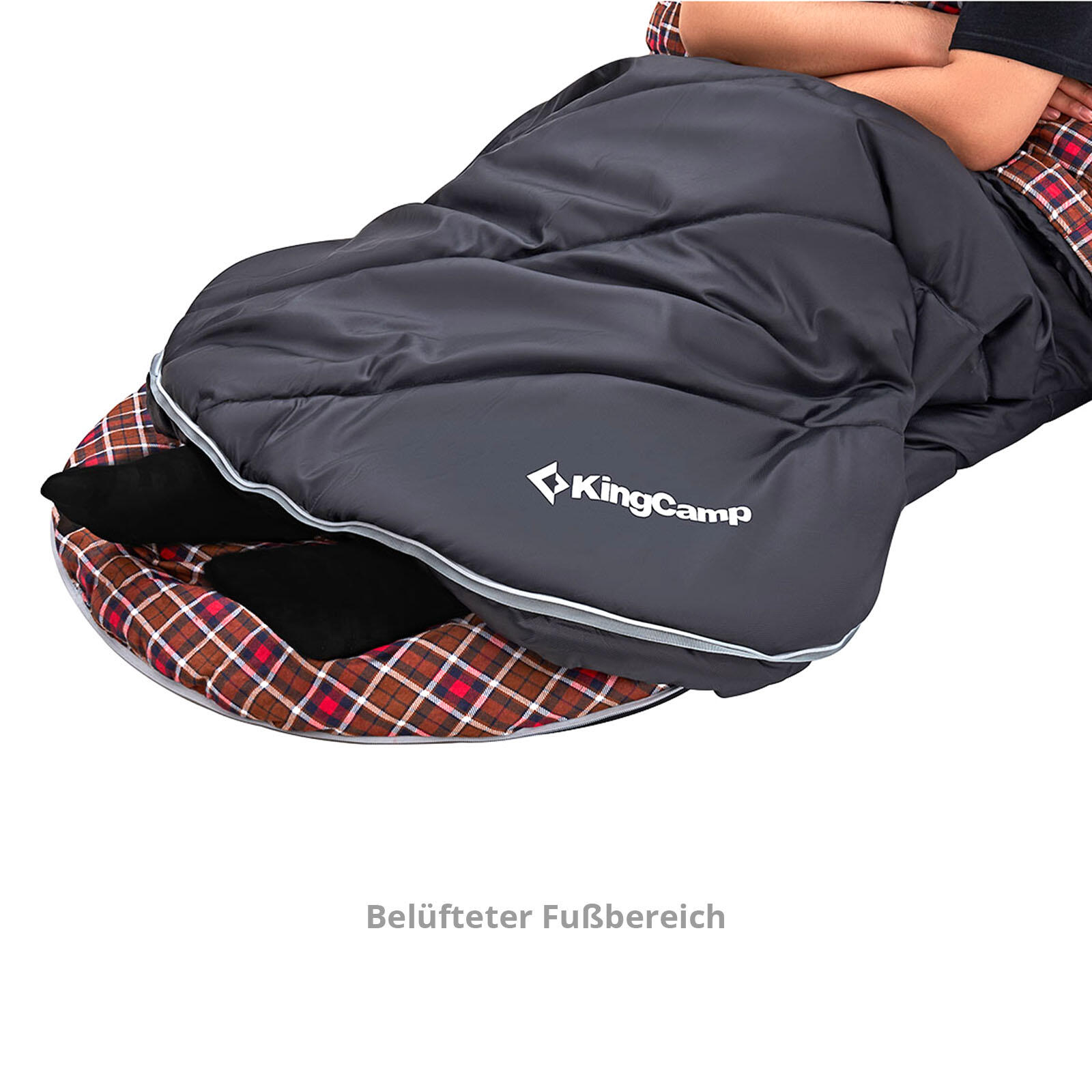 Manta saco de dormir Freespace 250 invierno algodón ancho 12°C 5/6