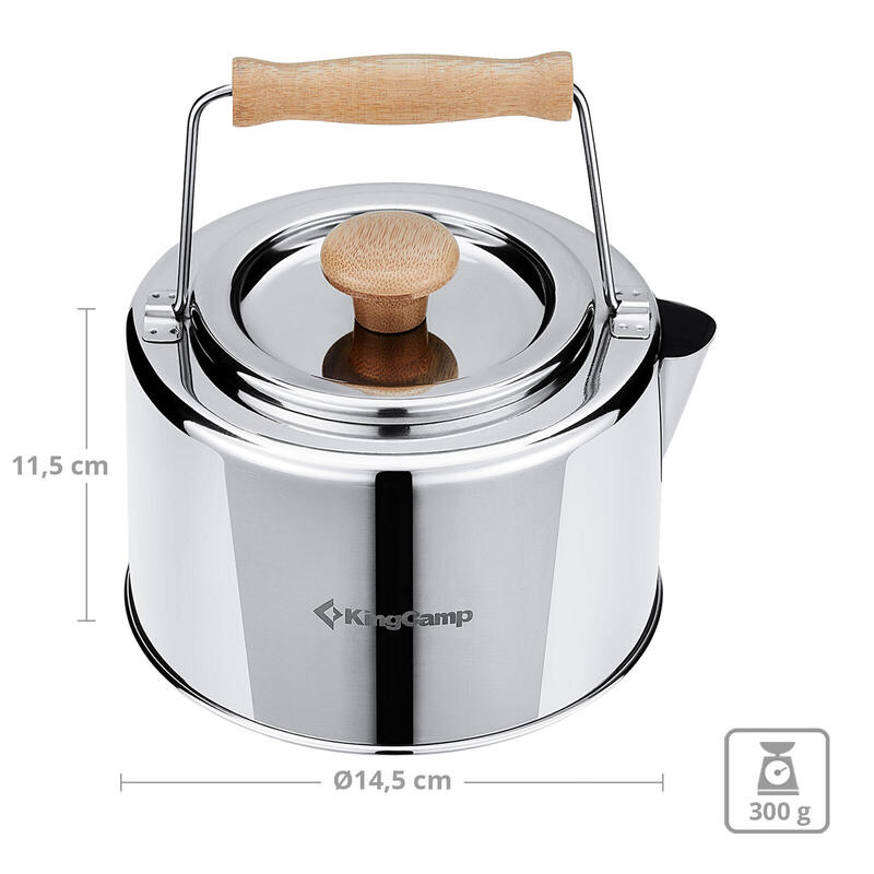 Bouilloire 1,2L Camping Thé Passoire Pot Acier