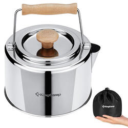 Bouilloire 1,2L Camping Thé Passoire Pot Acier