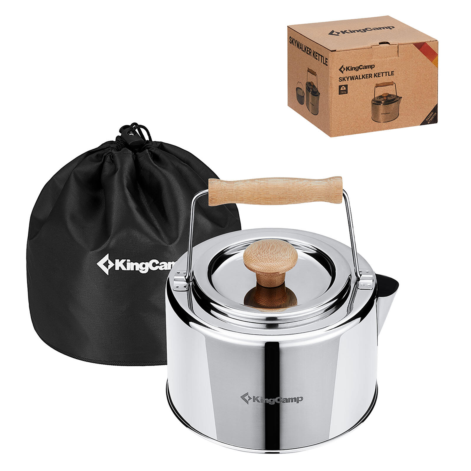 Bouilloire 1,2L Camping Thé Passoire Pot Acier 3/7