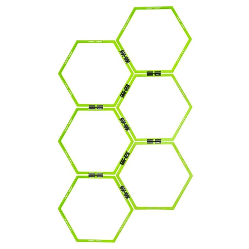 Grille d'agilité Hexagon - Speedladder - 6 pièces - Avec sac de rangement