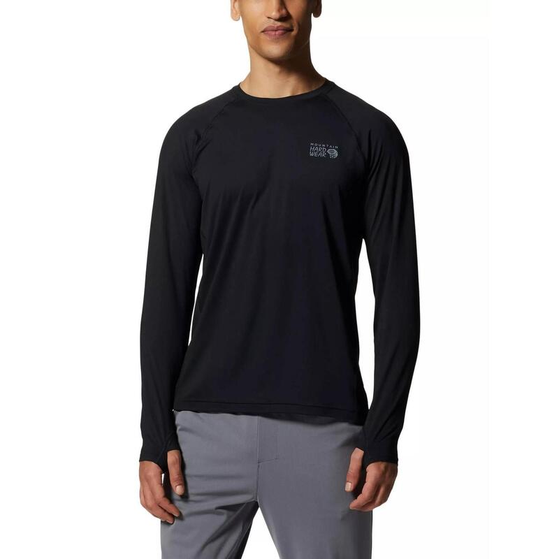 Crater Lake Long Sleeve Crew férfi hosszú ujjú sport póló - fekete
