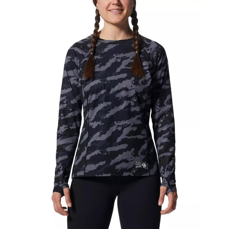 Mountain Stretch Long Sleeve Crew női hosszú ujjú sport póló - fekete