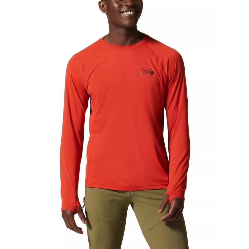 Koszulka sportowa z długim rękawem Crater Lake Long Sleeve Crew - czerwona