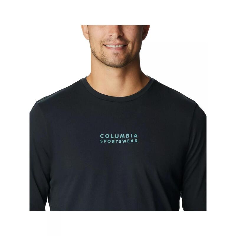 Tricou cu maneci lungi, pentru sport Csc Alpine Way II LS Tee - negru barbati