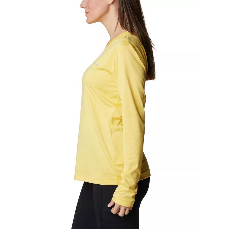 Tricou cu maneci lungi, pentru sport Columbia Hike LS Shirt - galben femei