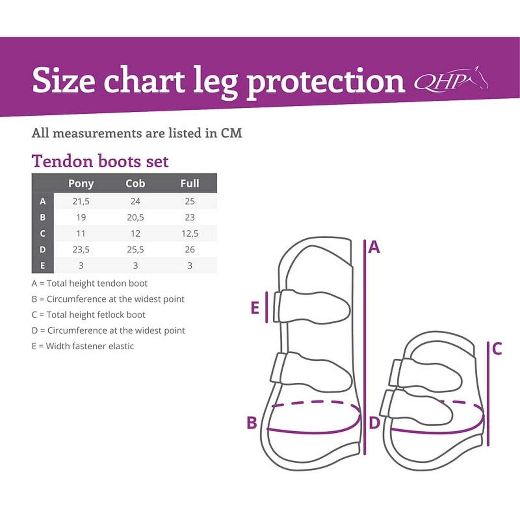 Front gaiter and fetlock guard set Open QHP