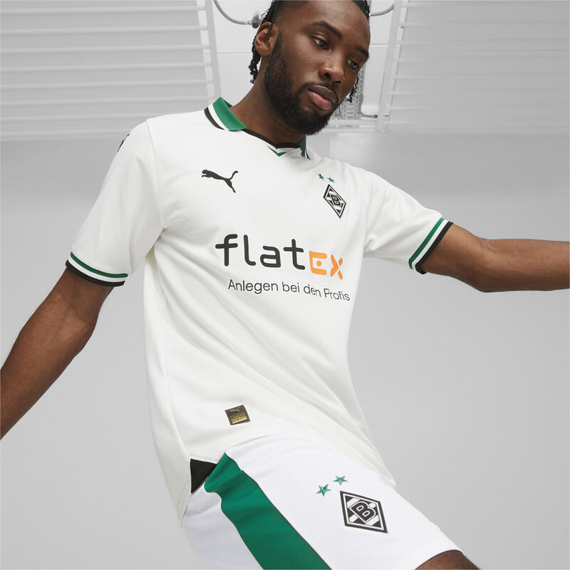 Borussia Mönchengladbach 23/24 thuisshirt voor heren PUMA White Power Green