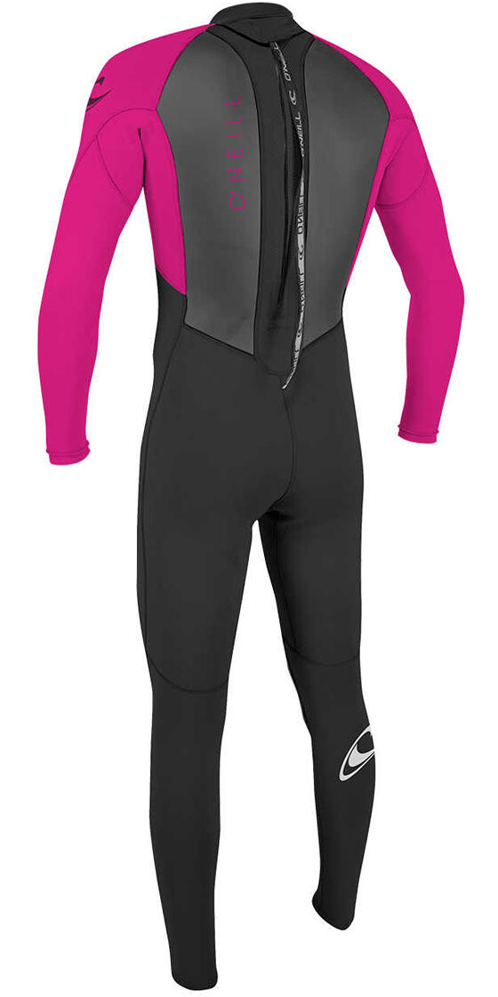 Combinaison de Surf 3/2mm Zip Dos - Noir / Berry - Reactor II - Enfant 2/3