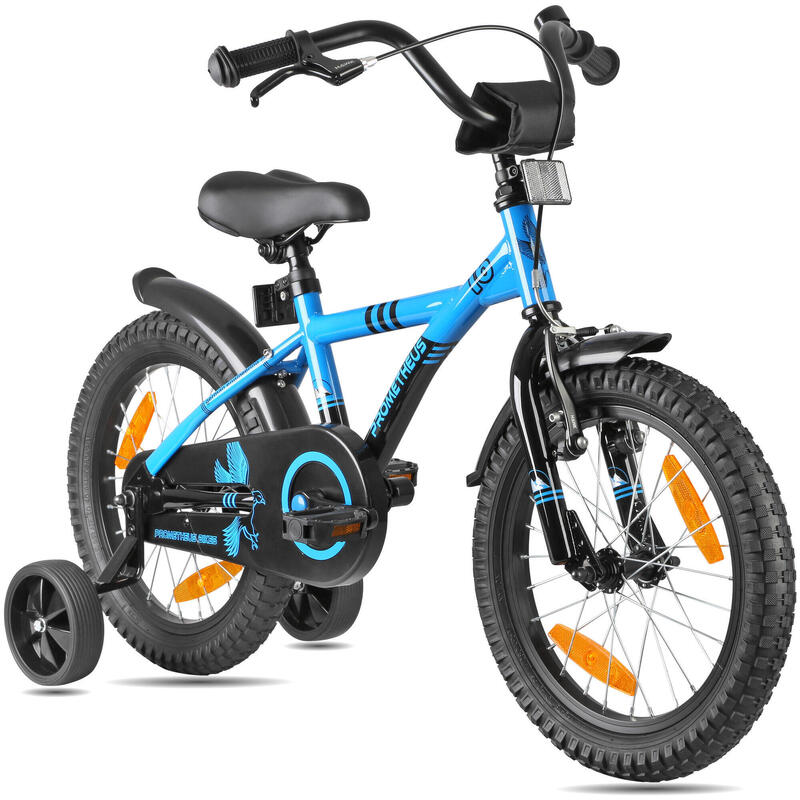 Vélo 16 pouces enfant 4-6 ans avec roues stabilisateurs et rétropédalage