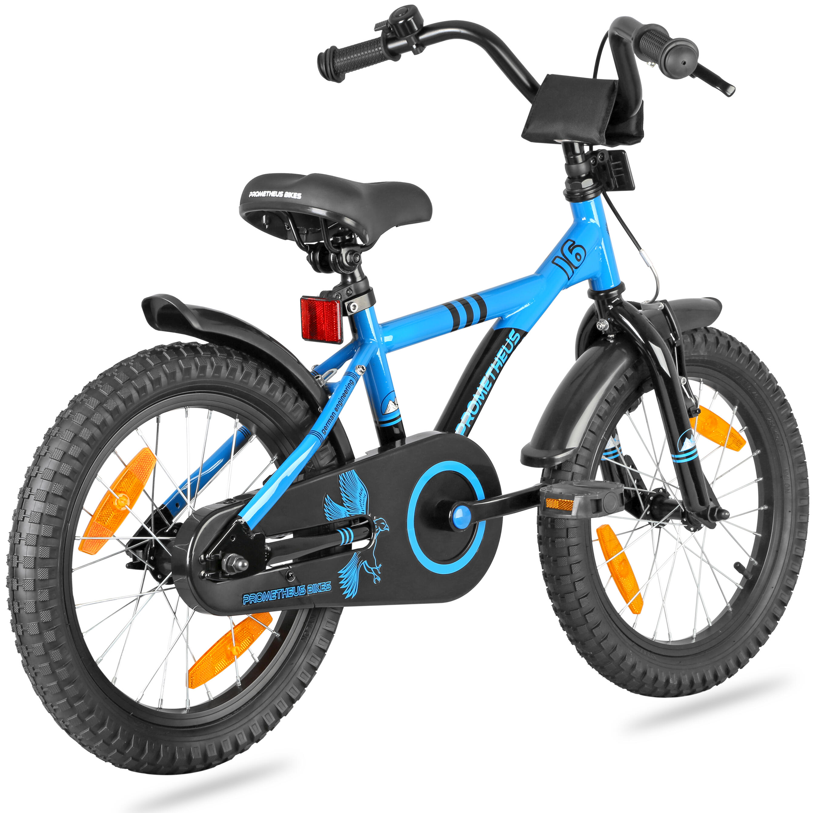 Kinderfiets 16 inch vanaf 4 -6 jaar fiets met terugtraprem en zijwieltjes 3/8
