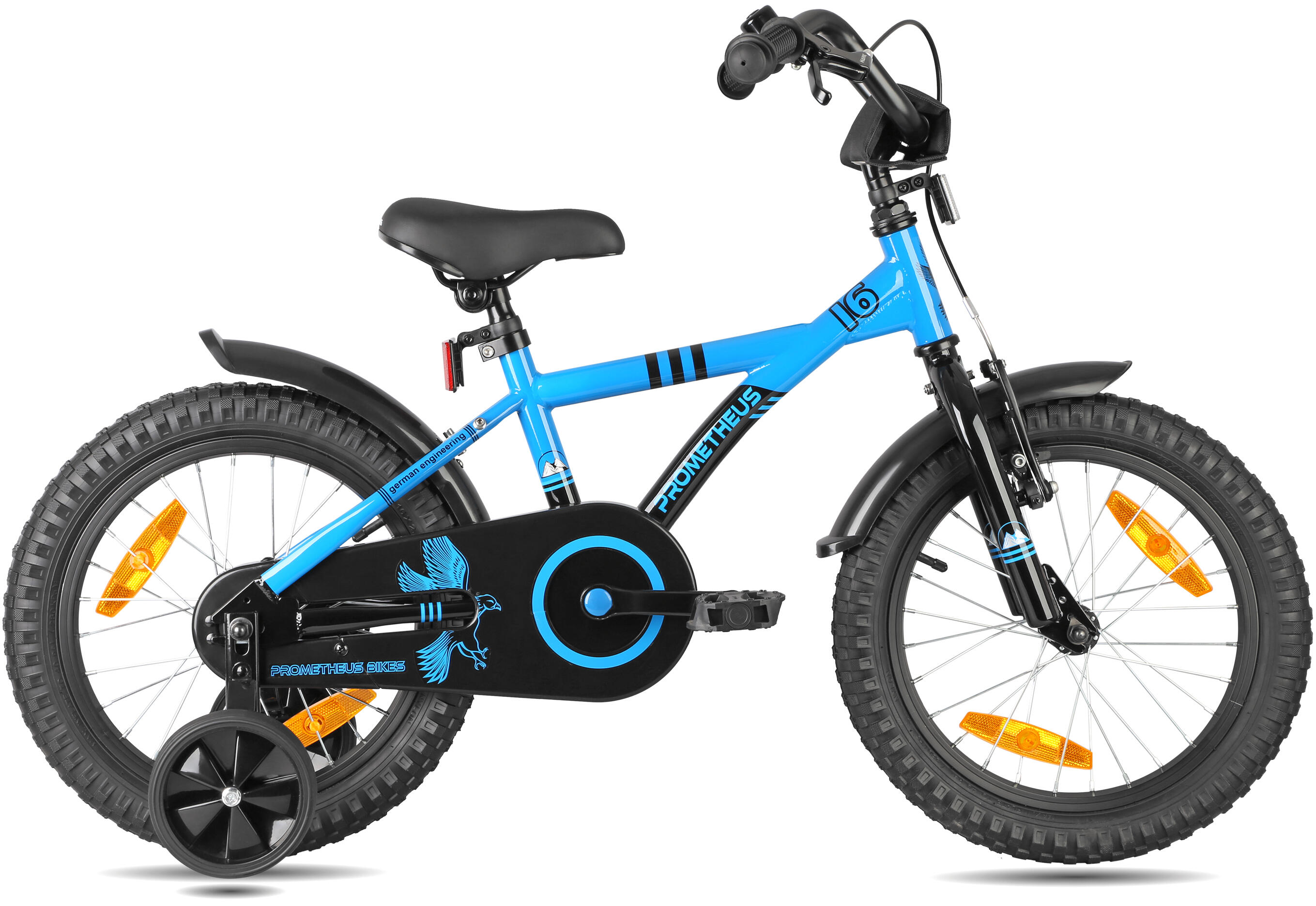 Kinderfiets 16 inch vanaf 4 -6 jaar fiets met terugtraprem en zijwieltjes 5/8