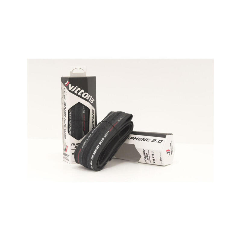 Pneu pliable Vittoria Rubino pro tlr graphène 2.0 noir 700x28c