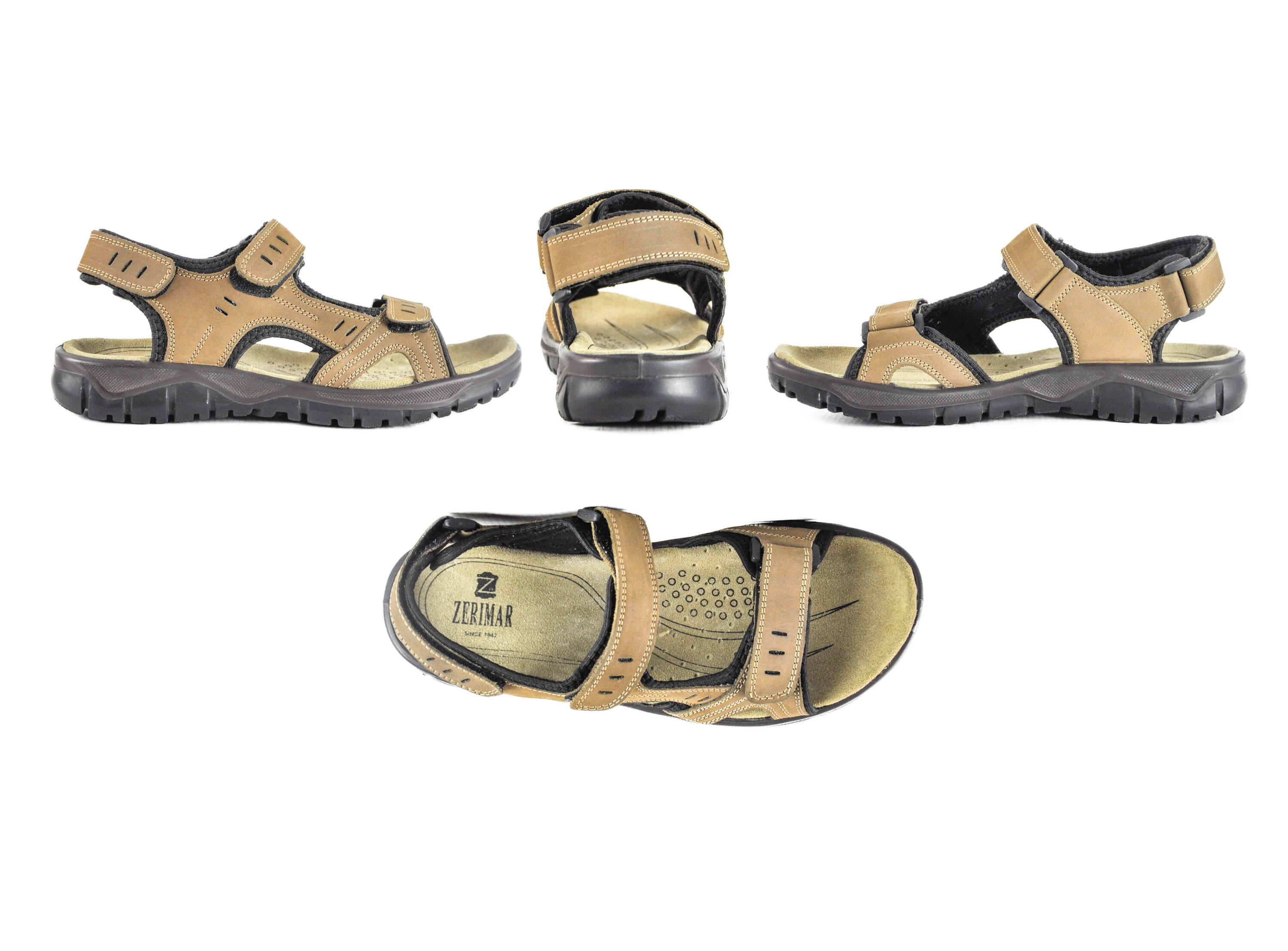 Sandalias de Senderismo Trekking Zerimar de Piel para Hombre 2/6