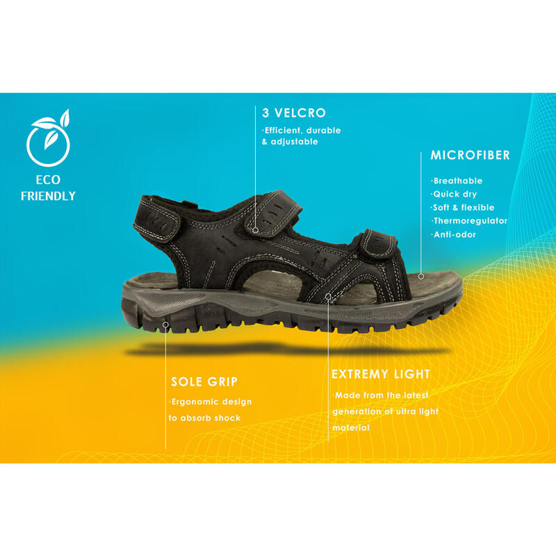 Sandalias de Senderismo Trekking Zerimar de Piel para Hombre