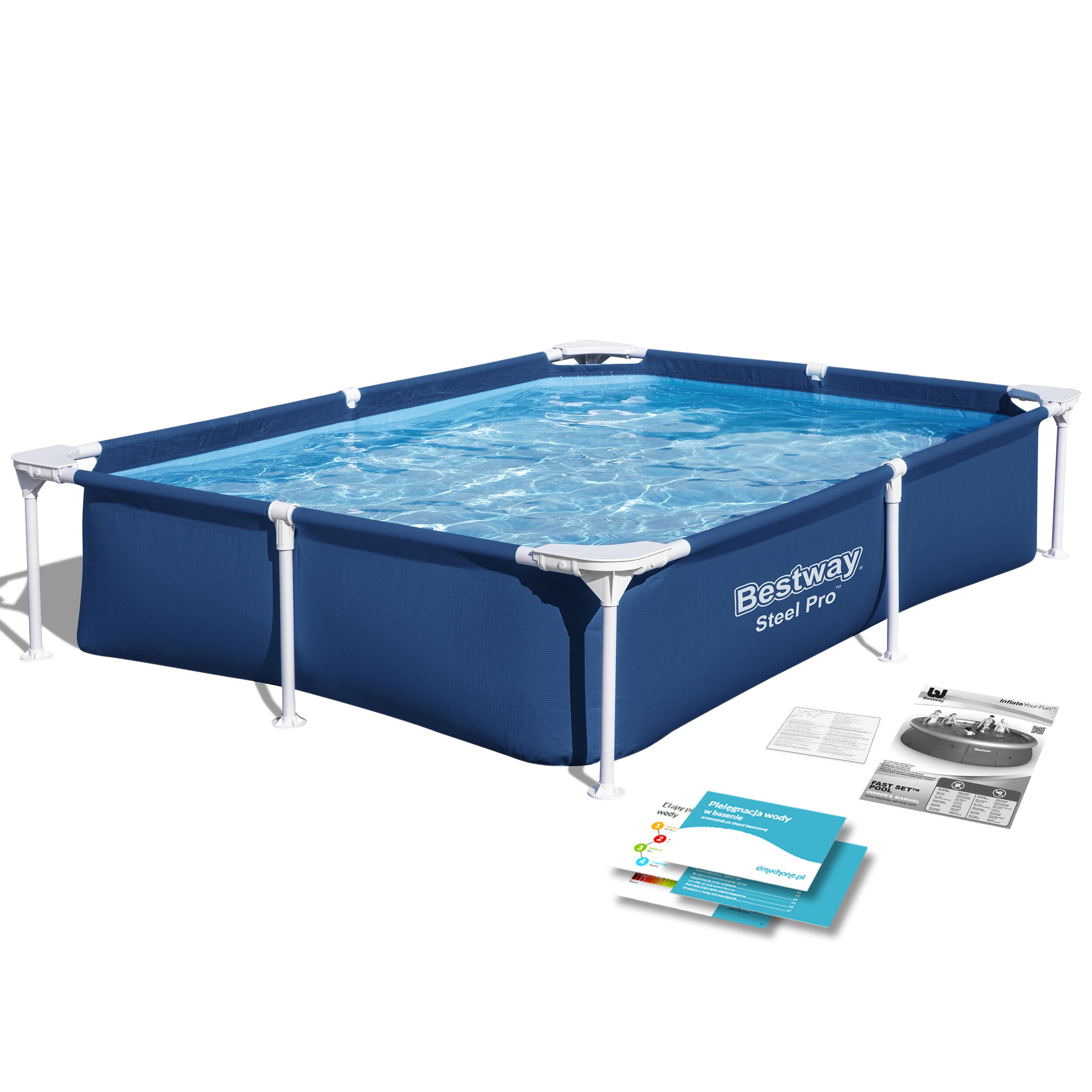 BESTWAY Bestway Steel Pro Rectangular Pool set | Swimming Pool, Blue