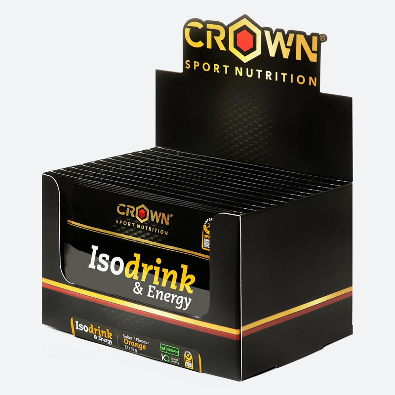 Caixa com 12 saquetas de pó isotónico 'Isodrink & Energy' de 32 g Laranja Exclusivo Online      23,91€  Preço por quantidade 62,27€kg CROWN SPORT NUTRITION Caixa com 12 saquetas de pó isotónico 'Isodrink & Energy' de 32 g LaranjaVendido e expedido por: Crown Sport Nutrition  