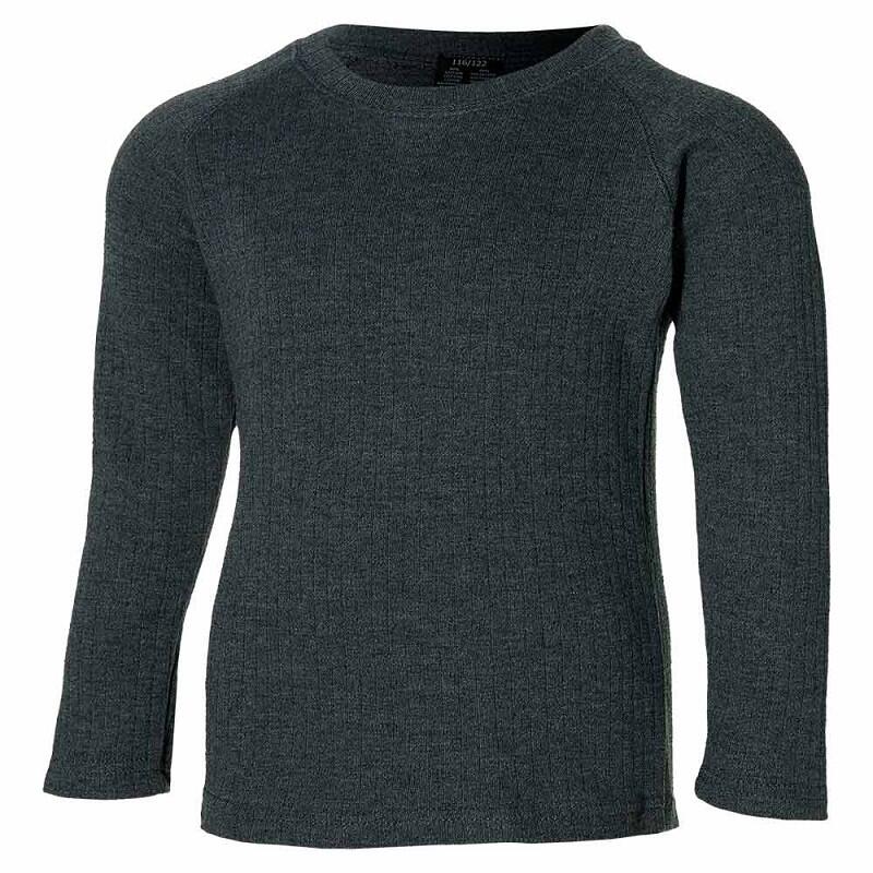 Heatkeeper - Thermoshirt Kinder - Anthrazit meliert - 116/122 - 1-teilig -