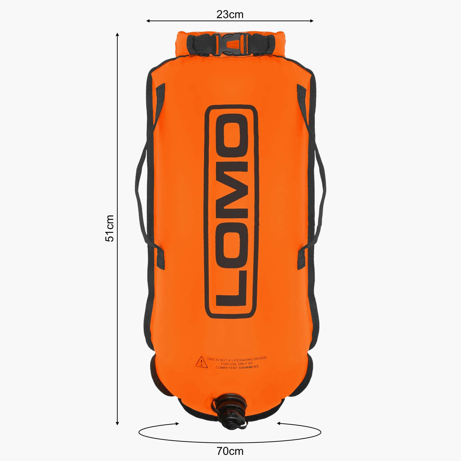 Lomo Swimming Tow Float Dry Bag - Orange 6/8