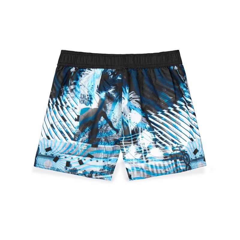 Boardshort court garçon avec ceinture demi-élastiquée Cal