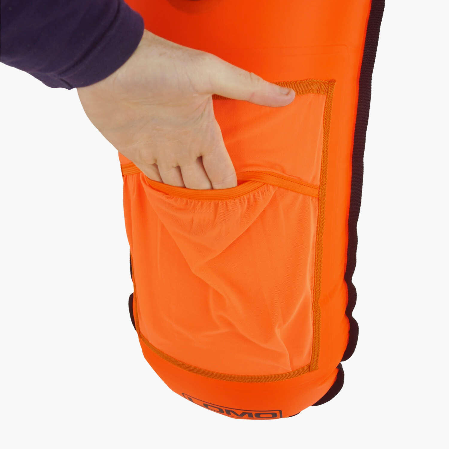 Lomo Swimming Tow Float Dry Bag With Mesh Pouch - Orange 2/6