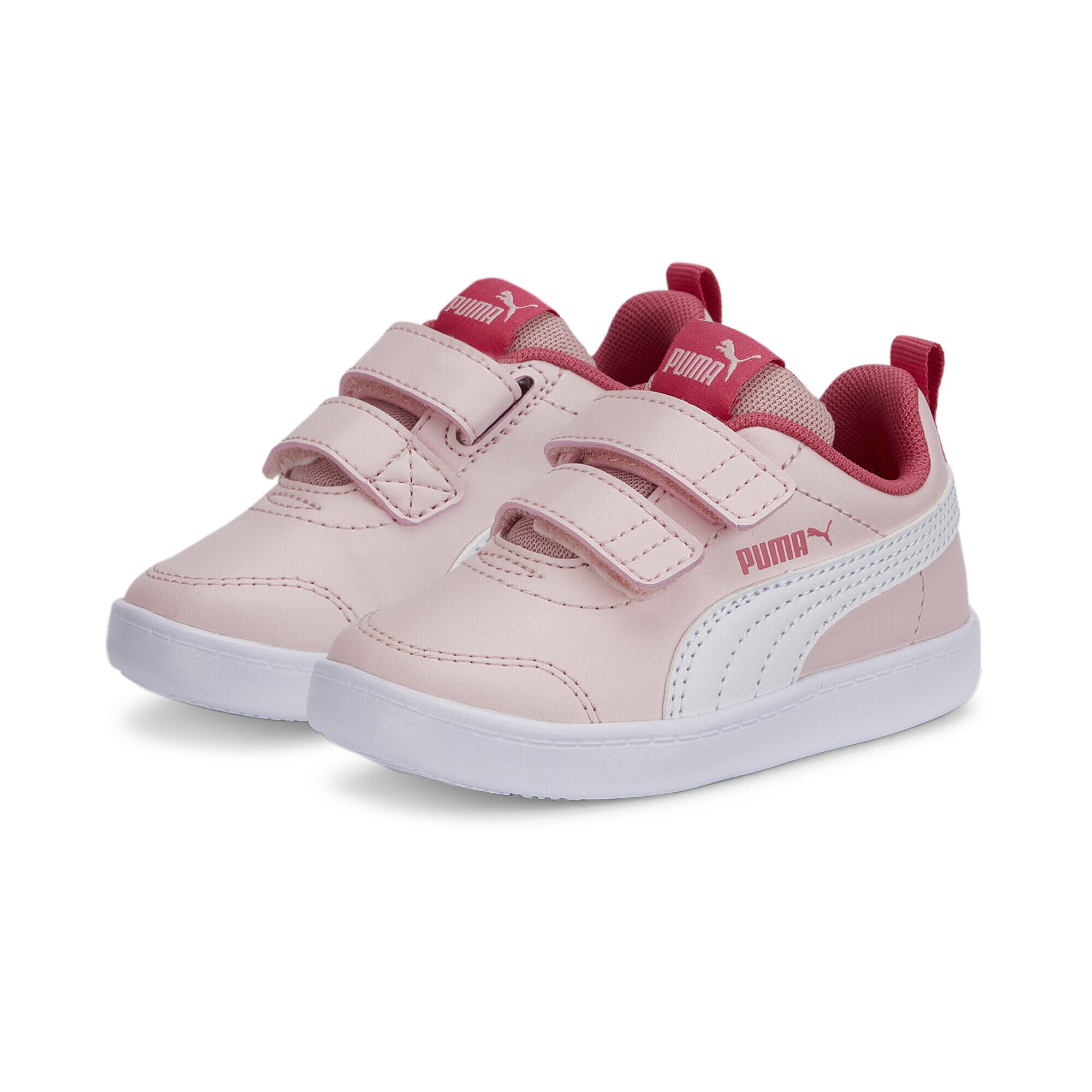 PUMA Courtflex V2 Sneakers Klein Kinder PUMA Almond Blossom White Pink