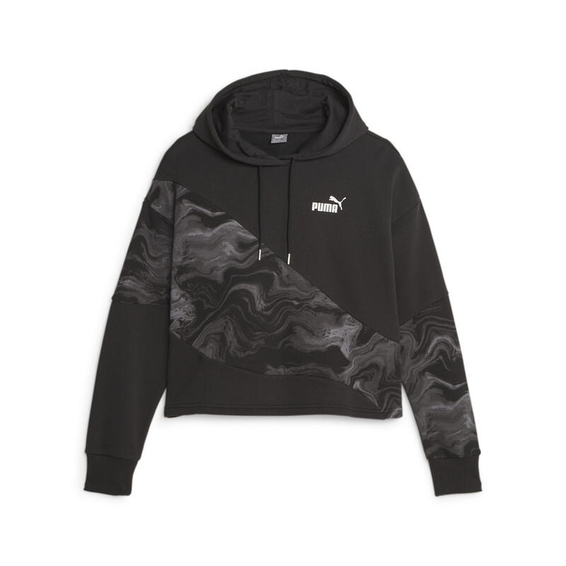 PUMA POWER Marbleised Hoodie Damen PUMA Black