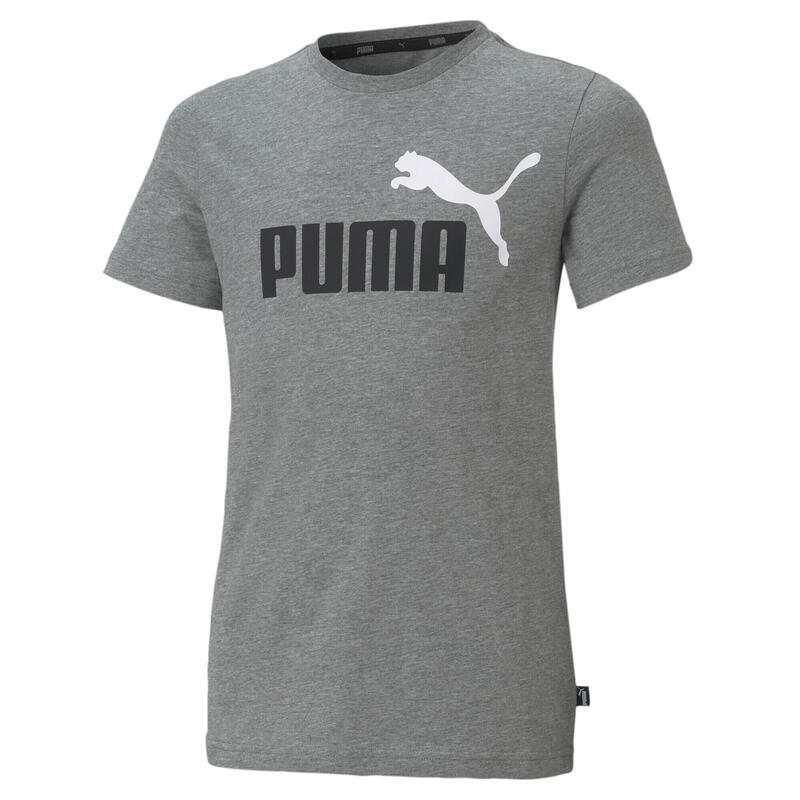 Essentials+ Two-Tone Logo T-Shirt Jungen PUMA Medium Gray Heather