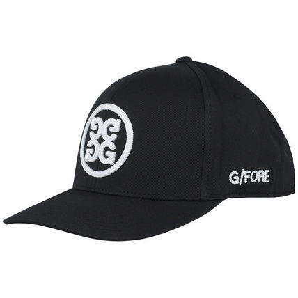 CIRCLE G'S STRETCH TWILL SNAPBACK GOLF CAP - BLACK