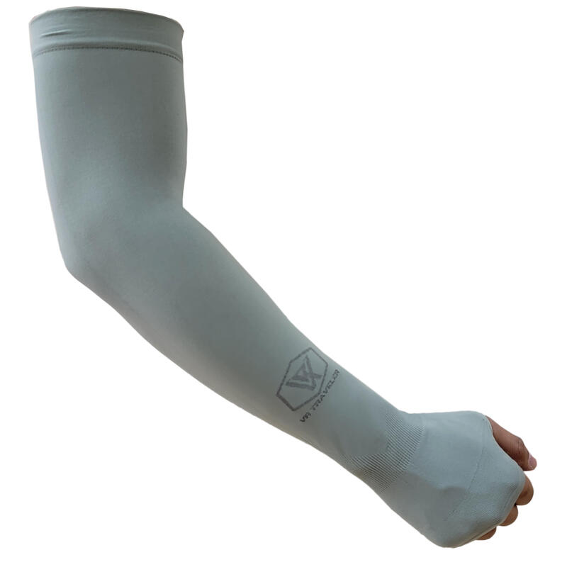 Adult Unisex Anti UV Arm Sleeve (3 Pcs Package) - White / Grey / Fuchsia
