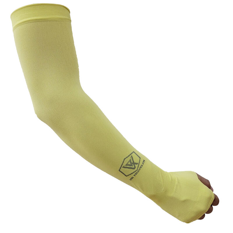 Adult Unisex Anti UV Arm Sleeve (3 Pcs Package) - White / Navy / Yellow