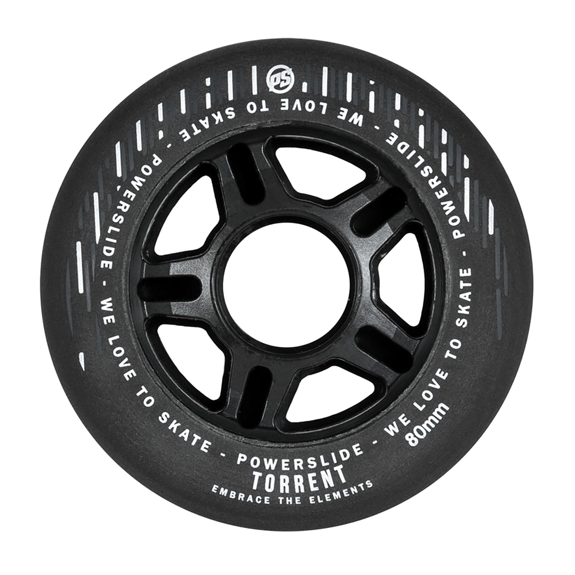 Powerslide - Powerslide Torrent Rain 4-pack Roues Rollerblade - Roue - Noir - 80 Mm - Decathlon