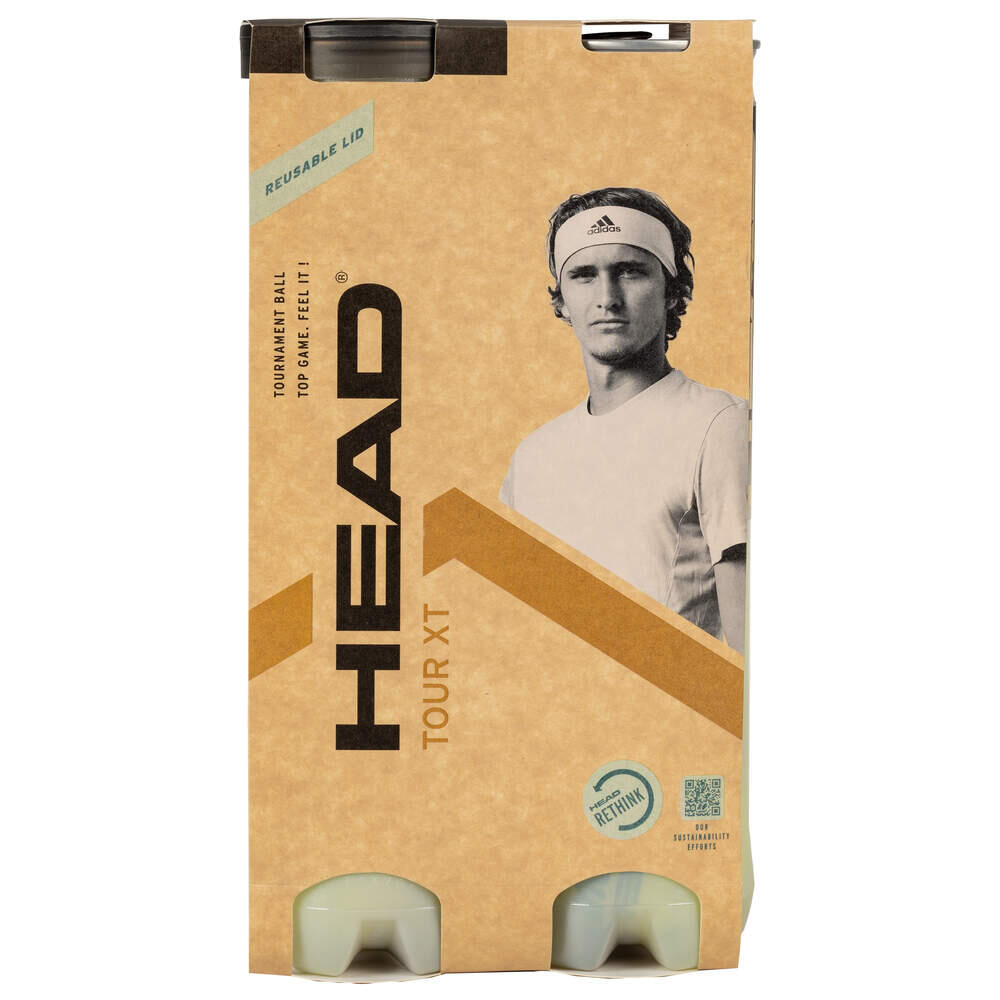Tennisball 2x4B HEAD TOUR XT TOURNAMENT Doppelpack 8 Tennisbälle 2 Dosen in Pack 3/7