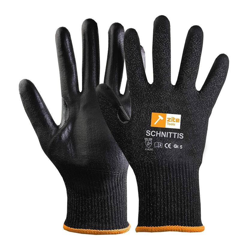 5 Paar Schnittschutz-Handschuhe Kinder EN388 Level 5/5 - Größe 5