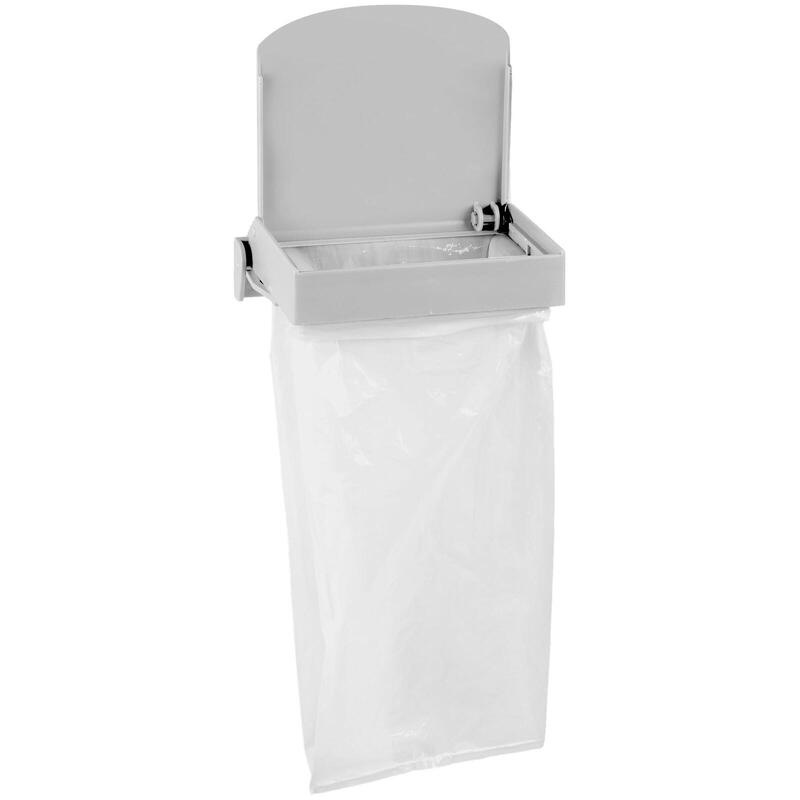 Support Sac Poubelle Pliable à Ventouse - Pour Porte D'Armoire De Cuisine - Sans Perçage, Réutilisable - Ouverture 22x12 Cm