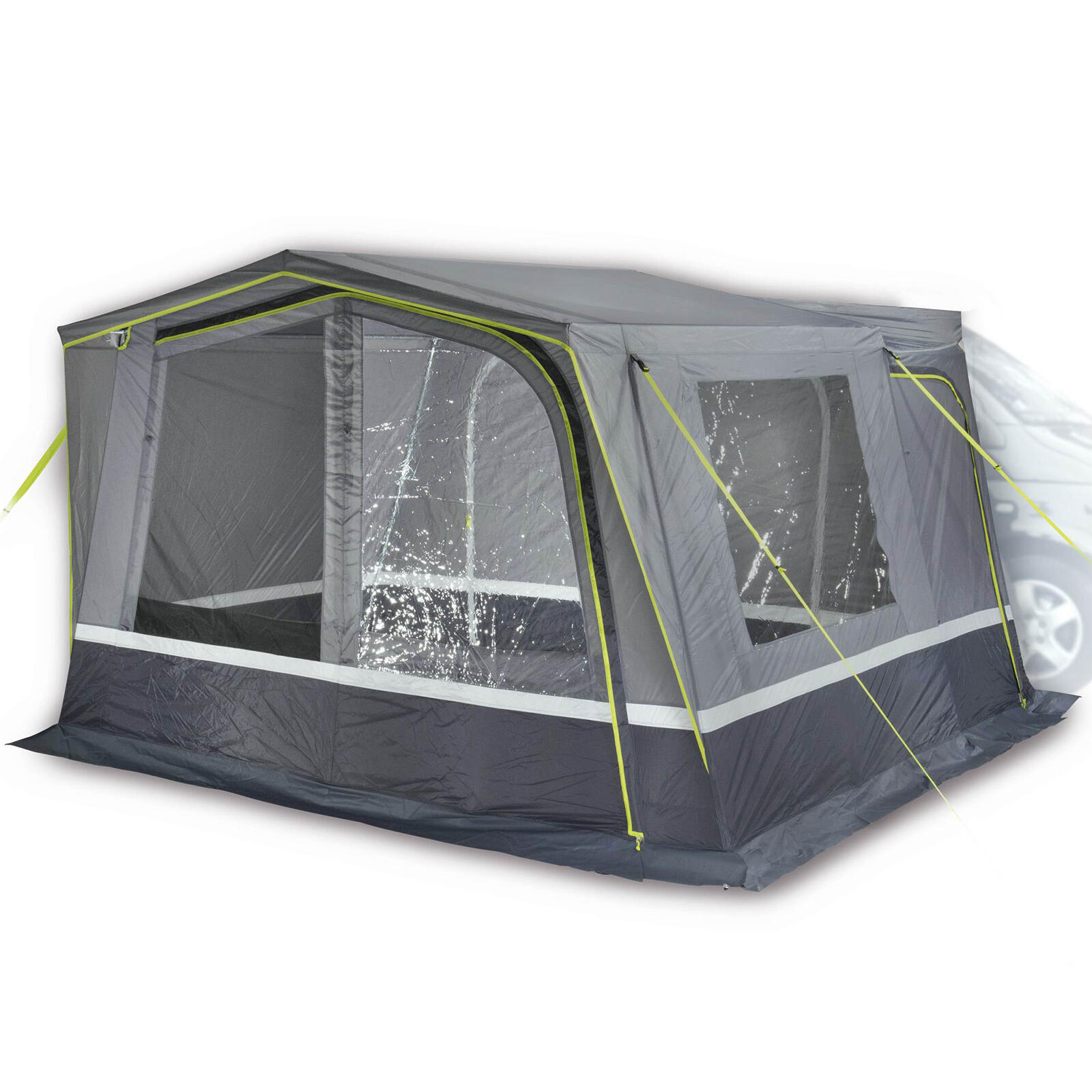 High Peak - Tente De Bus Tramp 2.0 Van Suv Vw Camping Auvent 4000 Mm - Séjour De Tente - Gris|vert - Taille Unique - Decathlon