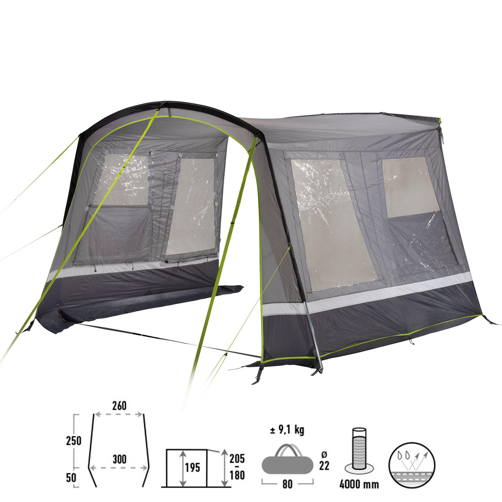 Tenda per autobus Trento 2.0 Furgone SUV da Campeggio viaggio 2/7